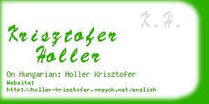 krisztofer holler business card